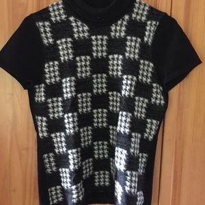 Carlisle Black Short Sleeve Wool Sweater